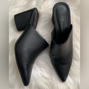 ROHB Chic Black Mules by Joyce Azria